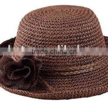 New latest crochet paper fedora hat