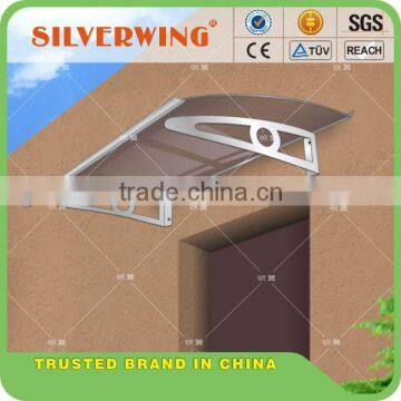 Waterproof aluminum awning support rain shelter awning for used door awnings