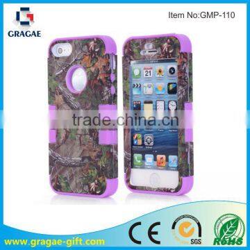 Silicone+PC mobile phone case with Plant design