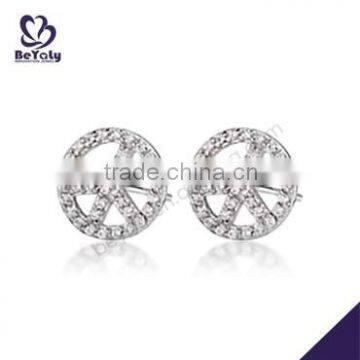 hot sale high quality sterling silver red stone earring