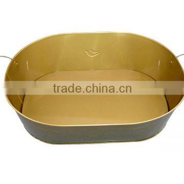 Big Tray with Handle Tin Material