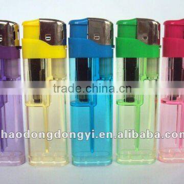 82mm Disposable Electronic Lighter with transparent tank