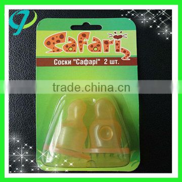 custom PVC plastic blister clamshell packing with color inner paper