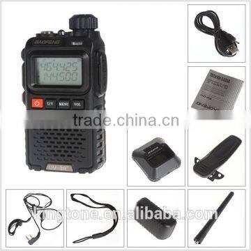 Mini Size baofeng 2 way ham radios baofeng uv-3r with antenna headphone battery and charger