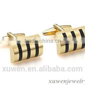 gold plated 316l stainless steel custom enamel cufflinks