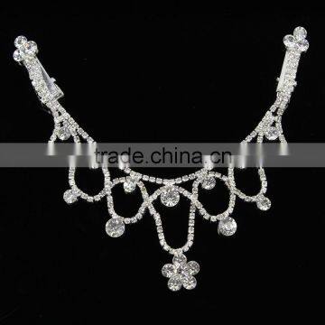 Flower and Wave Top Seller Stunning Decorative DIY Drop Rhinestone Hair Accessory J061983F28Y