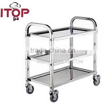 Stainless Steel AISI201 3 Tiers Assembled Dinning Cart photo-2