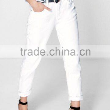 mid rise sexy white boyfriends jeans(JXA007)