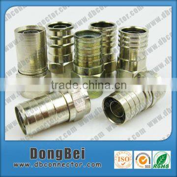 CATV drop coaxial cable crimp f type coaxial connectors