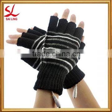 Heated Winter Gloves Hand Warmer Gloves USB Wool Fingerless photo-4