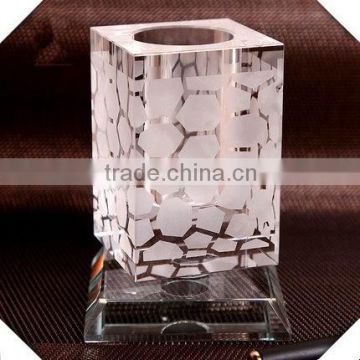 office decration or gift crystal glass pen case penholder