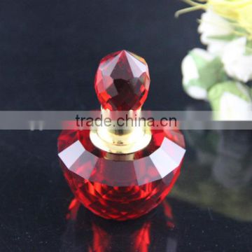 Small Faceted Red Crystal Perfume Bottle for Car PBM008