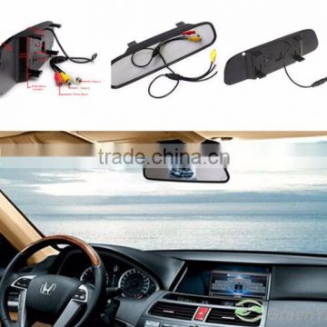 HTJ HD 4.3" LCD Screen Display car rearview mirror