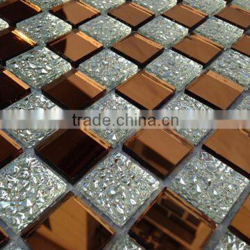 gold mirror mosaic decorative wall glass mirror mosaic tile