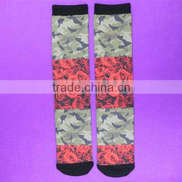 2015 Custom Made Newest Sublimation Printing Wholesale Socks