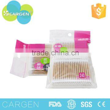 240pcs comestic wooden stick baby care cotton tips