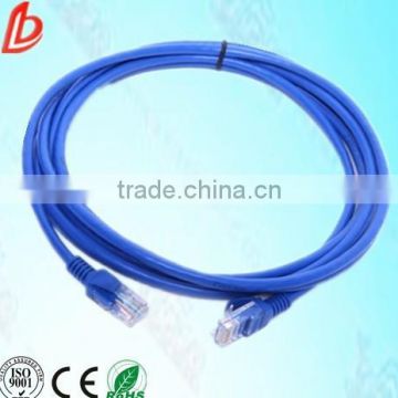 Hot selling Bare Copper 3M RJ45 CAT6 blue color Flat Ethernet cable utp patch cord