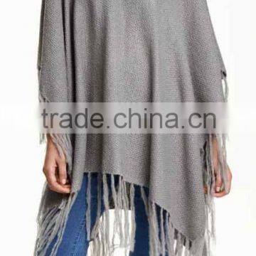 Ladies' Round Neck Sleeveless Jumper Knitted Sweater With Hand Crochet Fringe High Demand Products in China