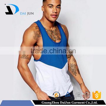 Daijun OEM new design blue and white cotton fashion muscle tank tops