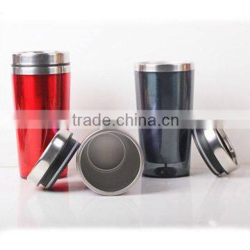 Double wall Customed paper inserted stainless steel travel mug