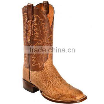 black brown tan genuine leather men's smooth ostrich western boots wholesale