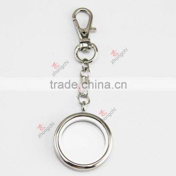 Wholesale zinc alloy glass locket keychain as gift