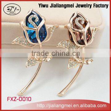 Alibaba Website gold jewelry metal flower brooch pin