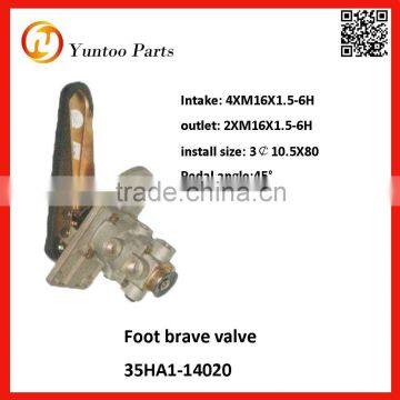 higer bus spare parts foot brake valve with oem price