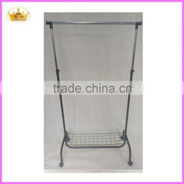 Cloth rack supplier Folable metal single bar laundry drying rack