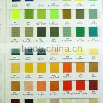 100% Polyester Grosgrain Ribbon Color Card