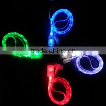 New style led usb cable data link/line , led usb date line with usb charging cable