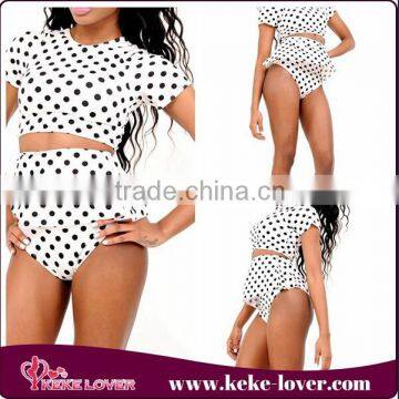 2015 girls sexy fashion bikini swimming suits new style sexy bikini swimwears 2015 gilrs hot sexy swimwears with dots