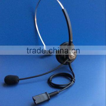 Professional call center headset with QD, PLT compatible