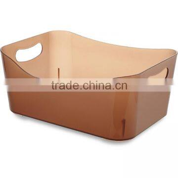 oem desktop small brown plastic storage pp box