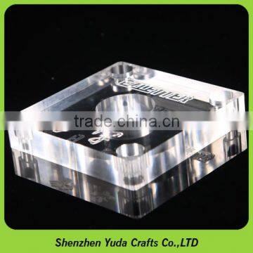 Milled Acrylic Candle Holder Cube Polished CNC Milling Acrylic Machining Cube Block photo-5