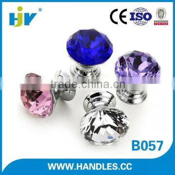 Reliable chinese supplier fantastic pink glass crystal drawer knobs