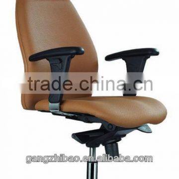 Comfortable Swivel Chrome And Leather Director Office Chair