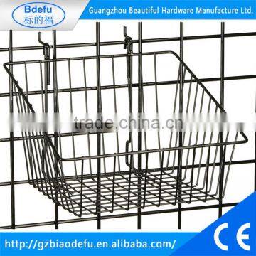 Sloped Front Wire Basket For Gridwall slatwall