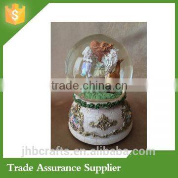 Angel Deer Bunny, Angel With Flute Hummingbirds Base, Water Globe photo-2