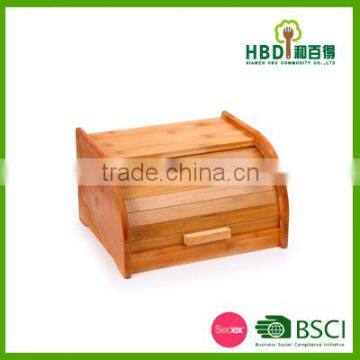 New Products High Quality Hot Selling Bamboo Bread Box,bread Bin Storage Box, Wholesale photo-4