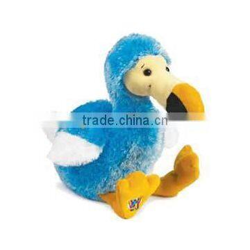 Manufactured Blue Dodo Plush Logo Imprinted Customized Mascot Stuffed Wild Animal Toys