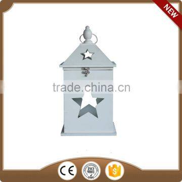 white christmas wooden candle holder