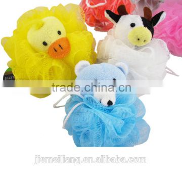 animal figure mesh bath sponge&animal head kids bath ball&animal shaped bath sponge