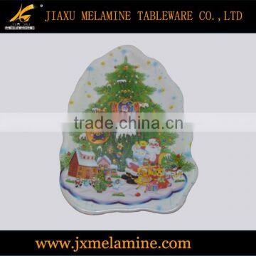 Christmas design melamine tree plate