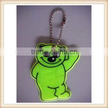 Promotional gifts reflective soft custom pvc doors keychain