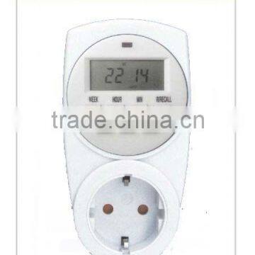 European plug weekly display digital timer switch 220V