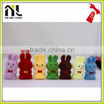 Factory New Production Lovely Flocking Miniature Animal plastic wild animal toy