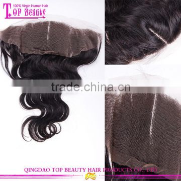 High quality silk base closures lace frontal natural wave indian human hair silk base closures lace frontal