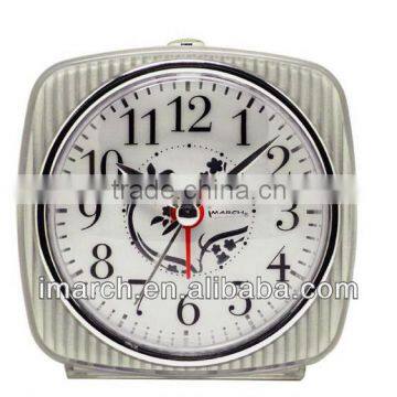 silvery square shape clock,shining clock,table alarm clock