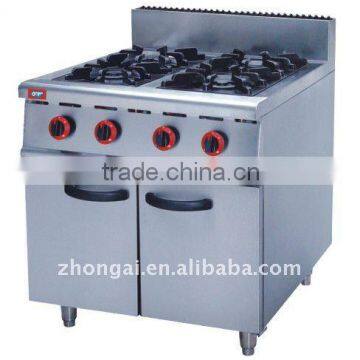 Gas Range with Burner and Cabinet